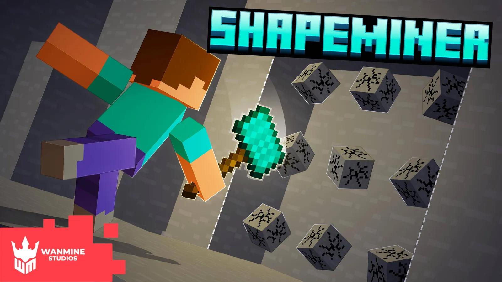 Mine in shapes, not in blocks.